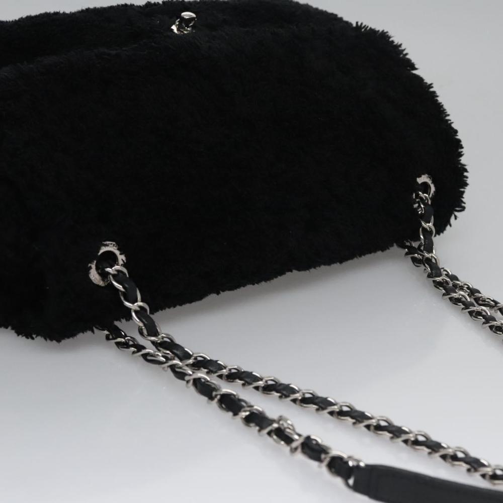Black Canvas Chanel Flap Bag