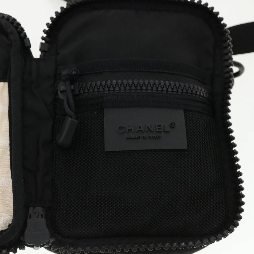 Black Canvas Chanel Shoulder Bag