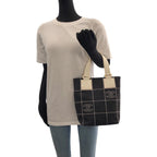 Black Canvas Chanel Tote