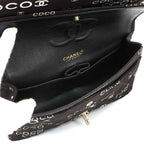 Black Canvas Chanel Shoulder Bag