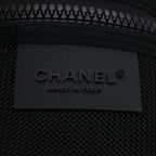 Black Canvas Chanel Shoulder Bag
