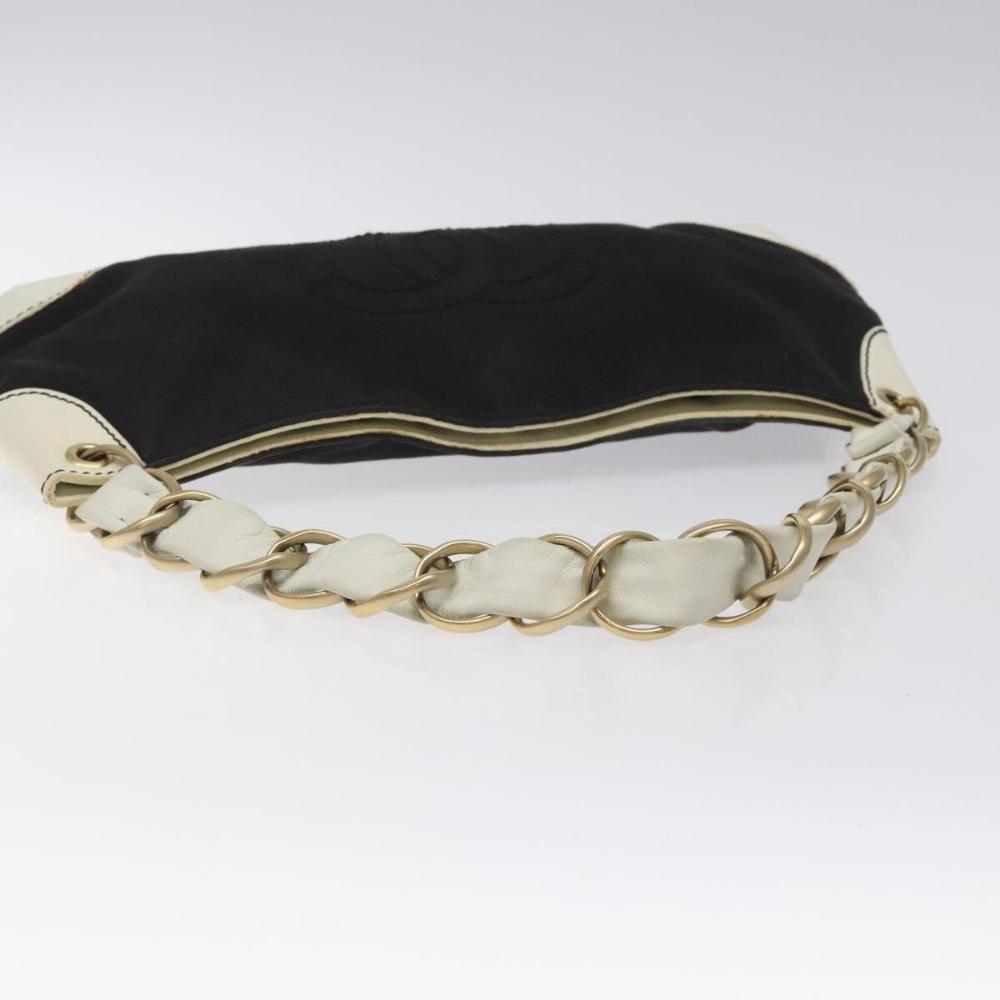 Black Canvas Chanel Shoulder Bag
