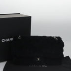 Black Canvas Chanel Flap Bag