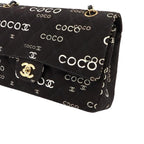 Black Canvas Chanel Shoulder Bag