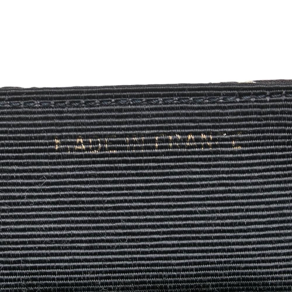 Black Cotton Chanel Shoulder Bag