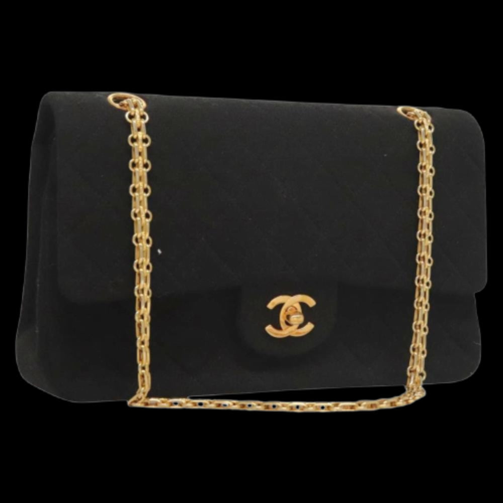 Black Cotton Chanel Flap Bag