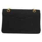 Black Cotton Chanel Flap Bag