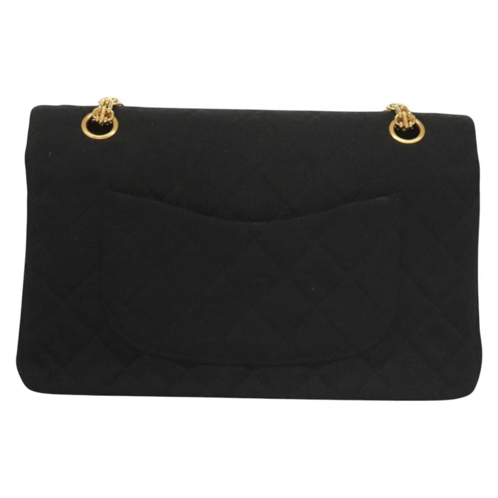 Black Cotton Chanel Flap Bag