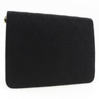 Black Cotton Chanel Shoulder Bag