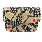 Black Cotton Chanel Shoulder Bag