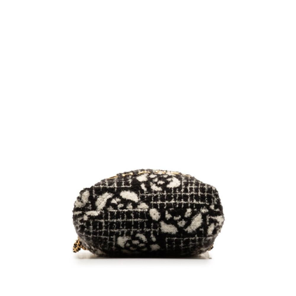Black Cotton Chanel Shoulder Bag