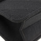 Black Cotton Chanel Shoulder Bag