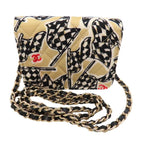 Black Cotton Chanel Shoulder Bag