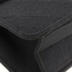 Black Cotton Chanel Shoulder Bag