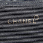 Black Cotton Chanel Shoulder Bag