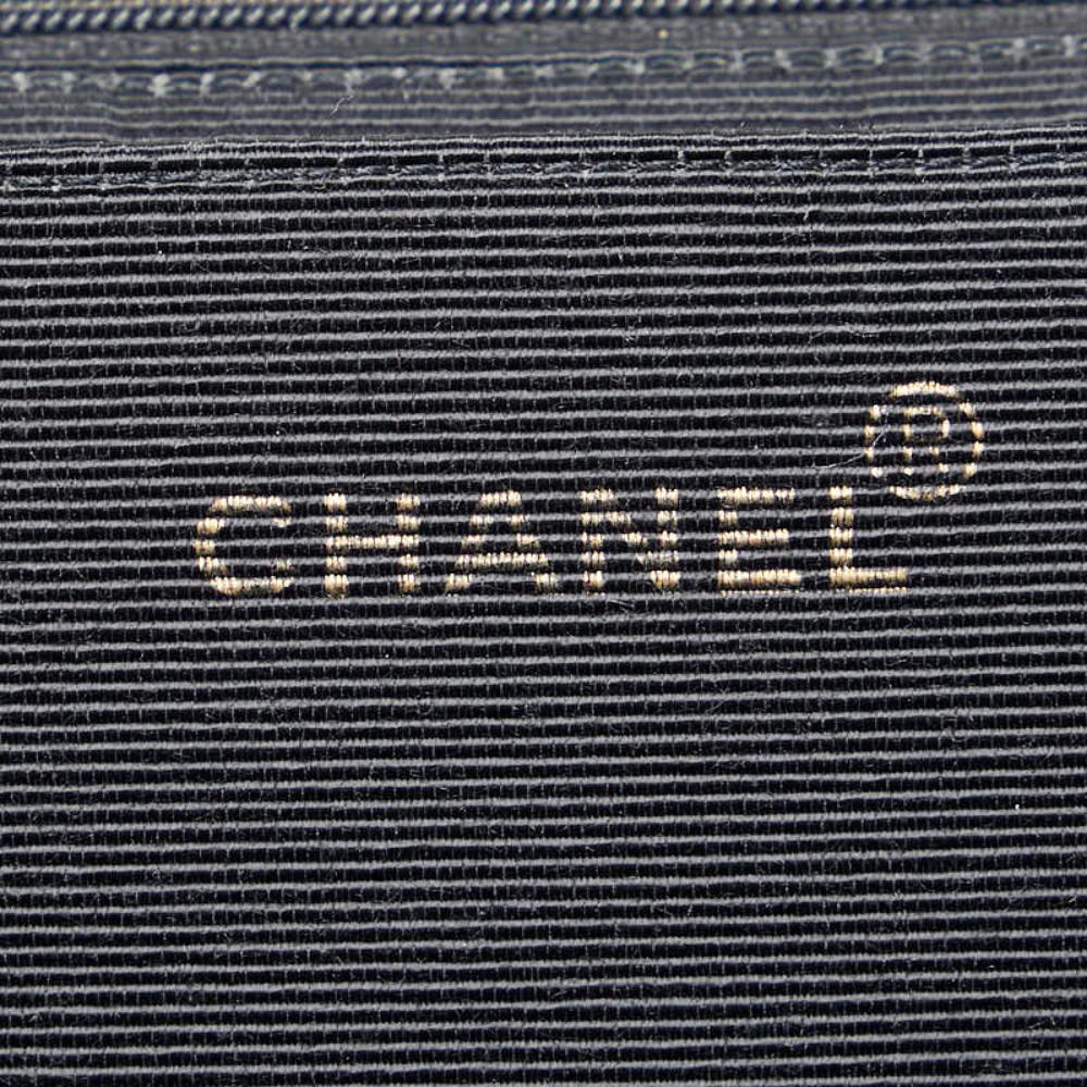 Black Cotton Chanel Shoulder Bag