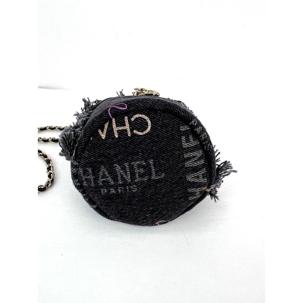 Black Denim Chanel Bucket Bag