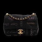 Black Denim Chanel Crossbody Bag