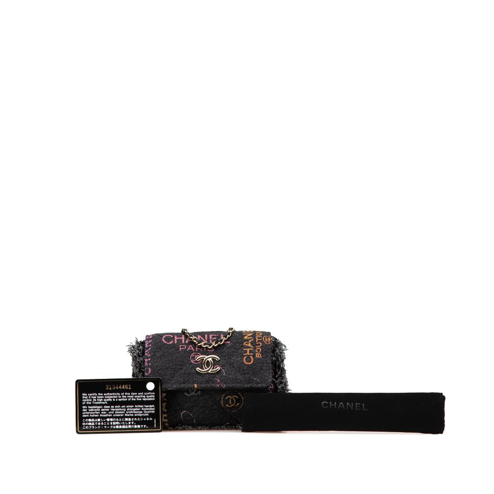Black Denim Chanel Crossbody Bag