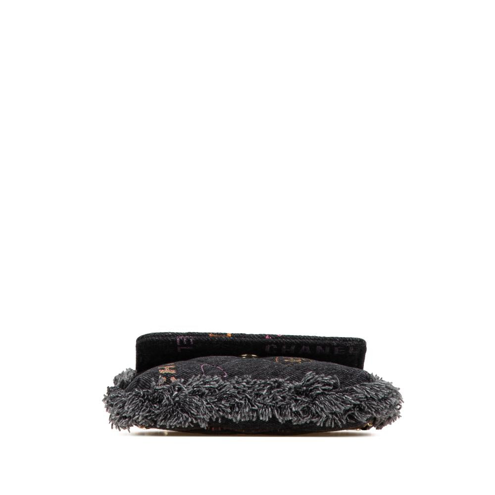 Black Denim Chanel Crossbody Bag