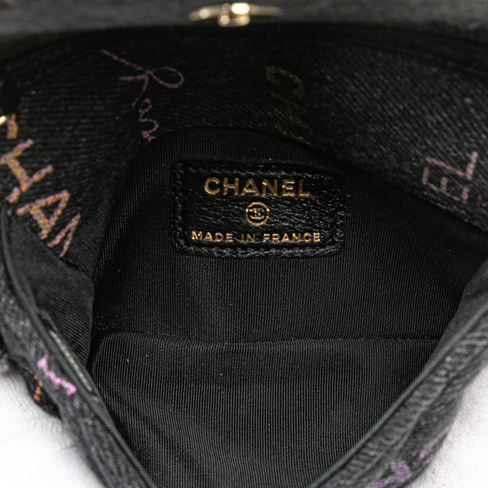 Black Denim Chanel Crossbody Bag