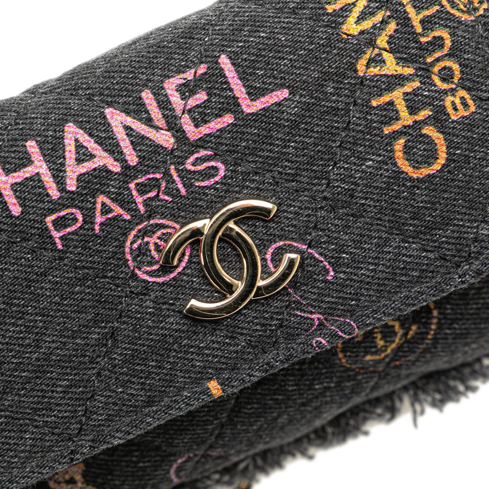 Black Denim Chanel Crossbody Bag