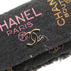 Black Denim Chanel Crossbody Bag