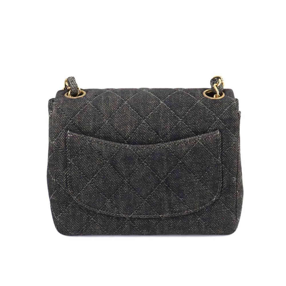 Black Denim Chanel Shoulder Bag