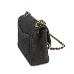 Black Denim Chanel Shoulder Bag