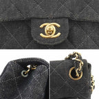 Black Denim Chanel Shoulder Bag
