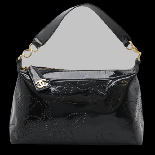 Black Fabric Chanel Shoulder Bag