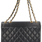 Black Fabric Chanel Shoulder Bag