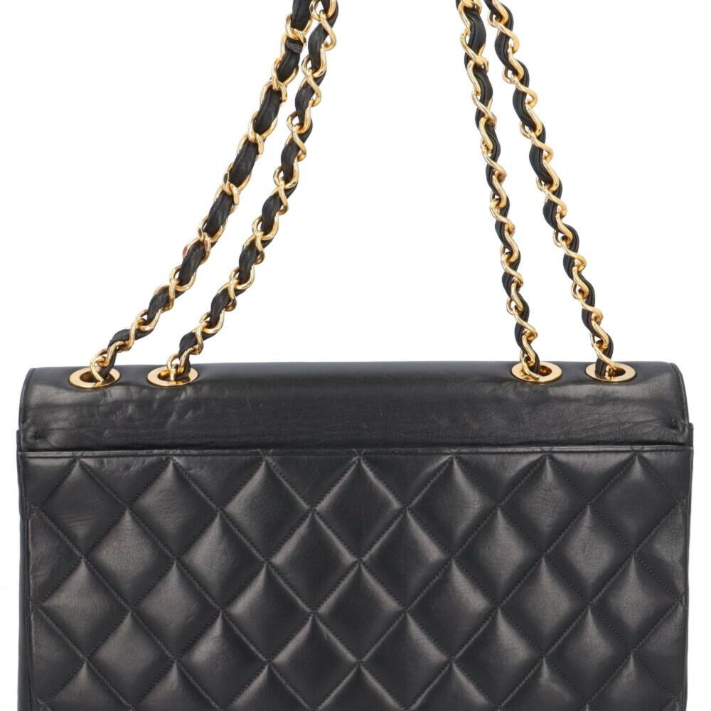 Black Fabric Chanel Shoulder Bag