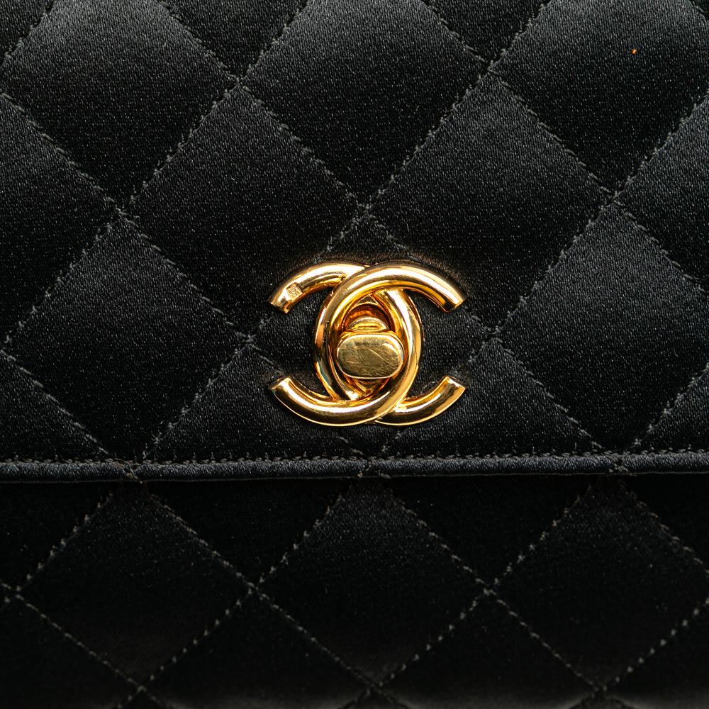 Black Fabric Chanel Flap Bag