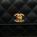 Black Fabric Chanel Flap Bag