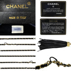 Black Fabric Chanel Shoulder Bag