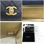 Black Fabric Chanel Shoulder Bag