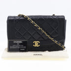 Black Fabric Chanel Shoulder Bag