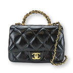 Black Fabric Chanel Flap Bag