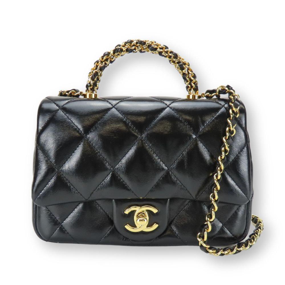 Black Fabric Chanel Flap Bag