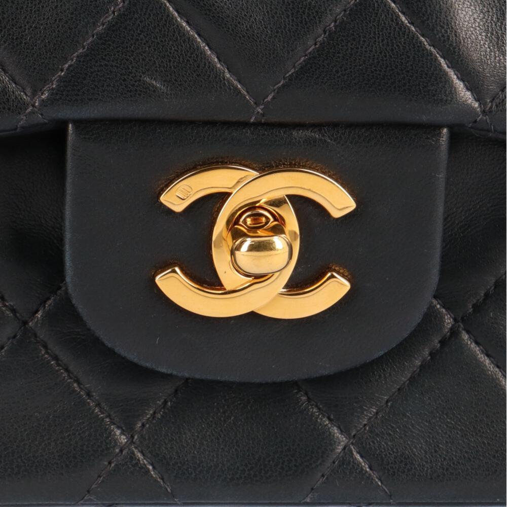 Black Fabric Chanel Flap Bag