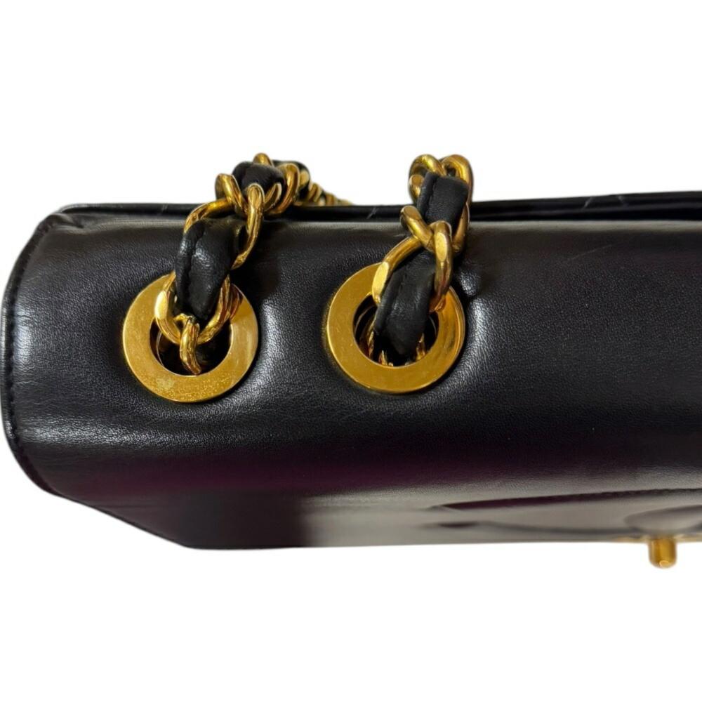 Black Fabric Chanel Shoulder Bag