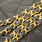 Black Fabric Chanel Flap Bag