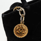 Black Fabric Chanel Tote
