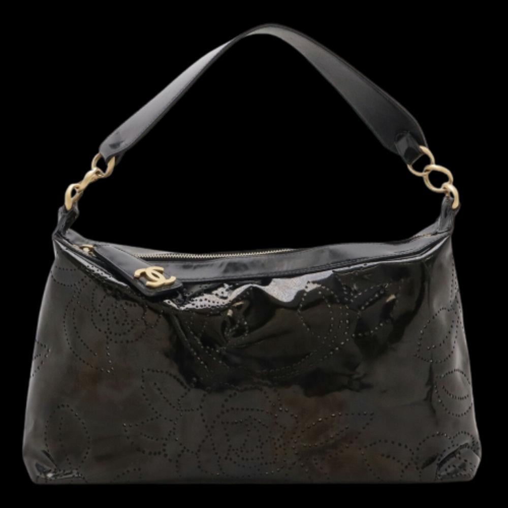 Black Fabric Chanel Shoulder Bag