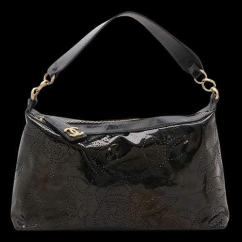 Black Fabric Chanel Shoulder Bag