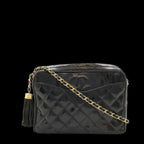 Black Fabric Chanel Shoulder Bag