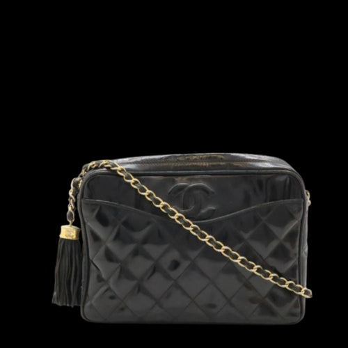 Black Fabric Chanel Shoulder Bag