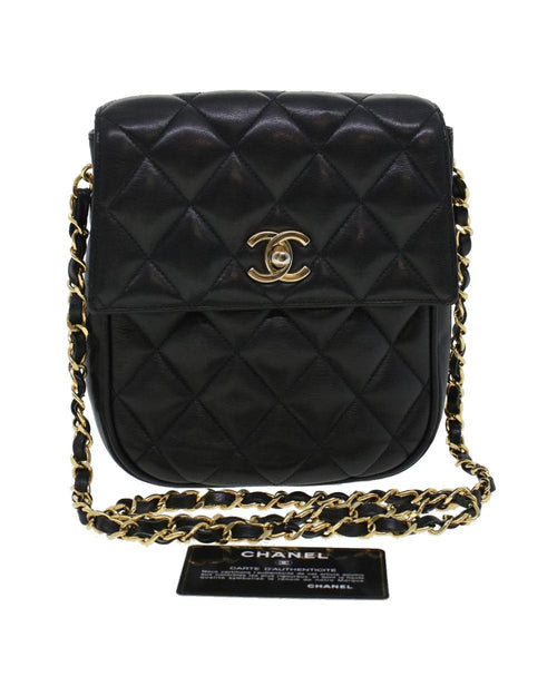 Black Fabric Chanel Shoulder Bag