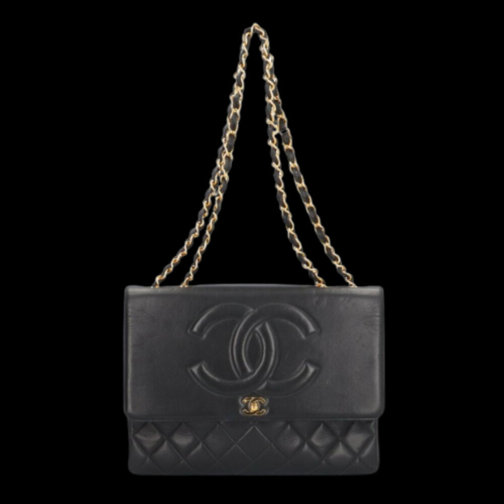 Black Fabric Chanel Shoulder Bag